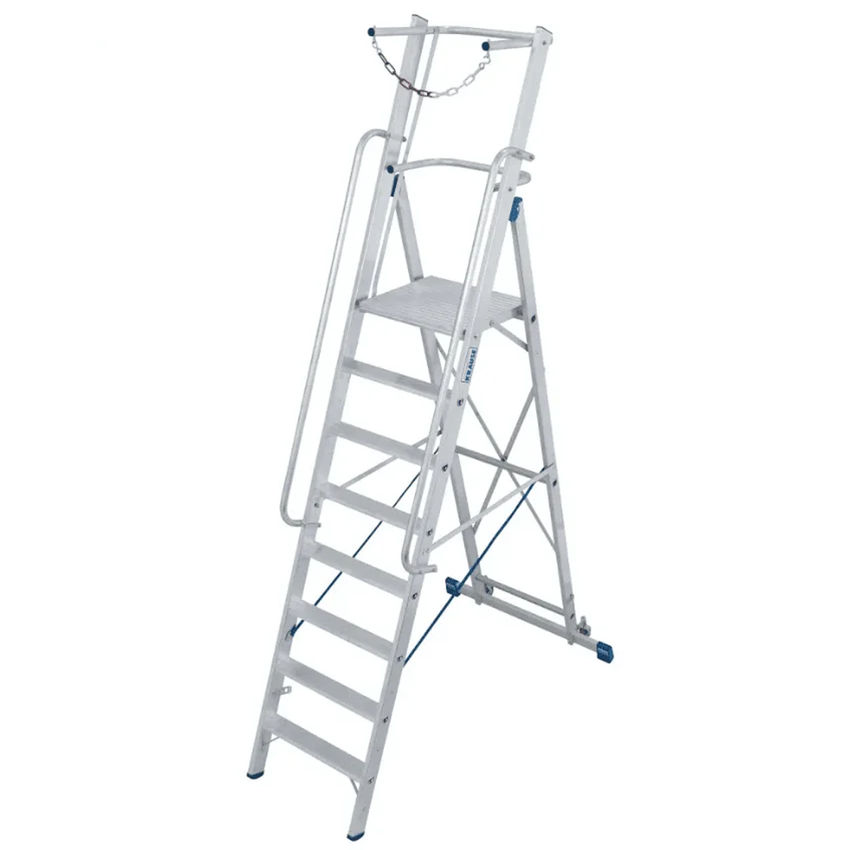 Стремянка STABILO с большой площадкой и дугой безопасности 8 ступеней